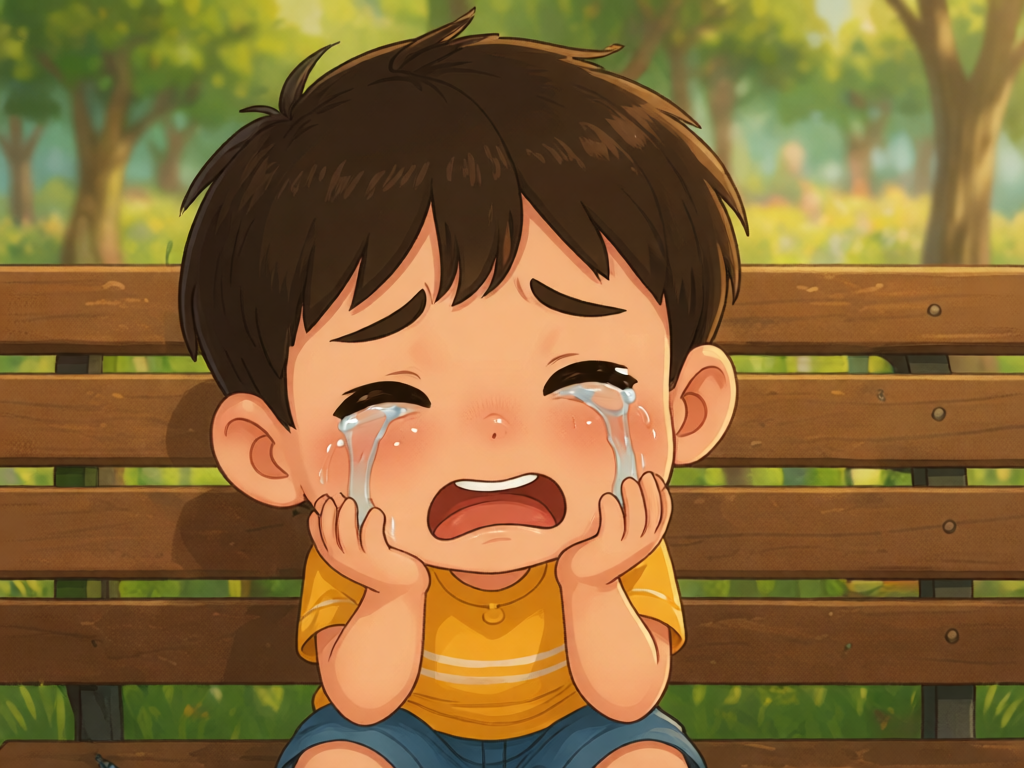 小新哭了