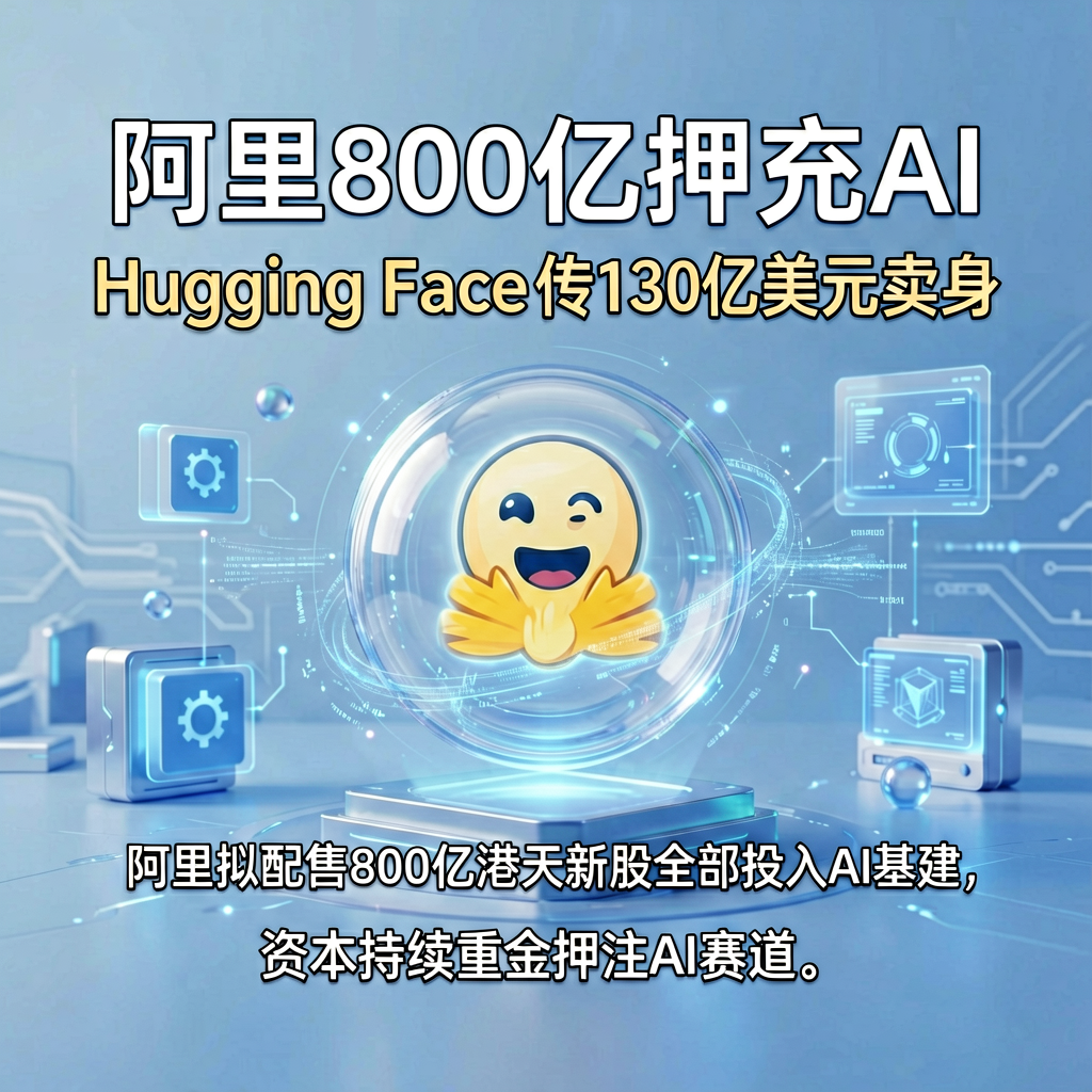 阿里800亿押注AI，Hugging Face传130亿美元卖身