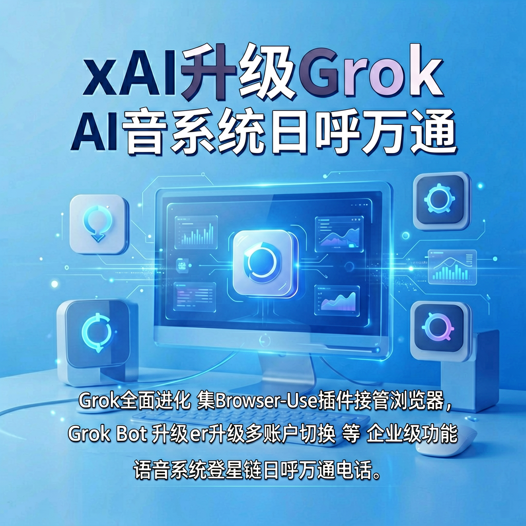 xAI升级Grok：AI接管浏览器，语音系统日呼万通