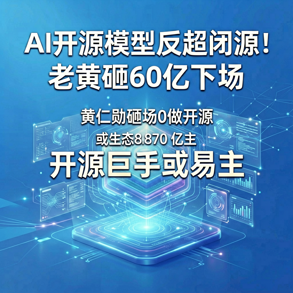 AI开源模型反超闭源！老黄砸60亿下场，开源巨头或易主
