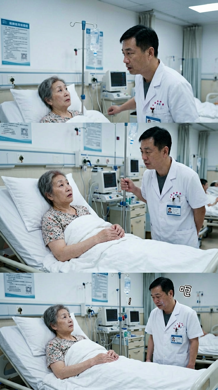 视频风格:搞笑真实医疗问诊短剧、抖音竖屏风格、生活化实拍质感、喜剧反差感、人物表情动作自然真实
画幅:9:16
场景描述:医院普通病房,白色病床、金属输液架、…