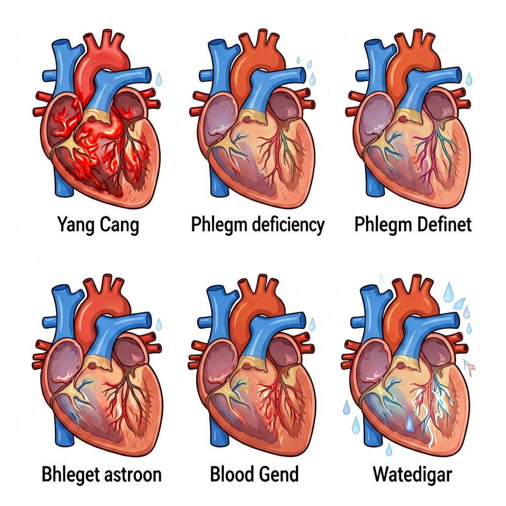 Five TCM cardiac imbalance patterns