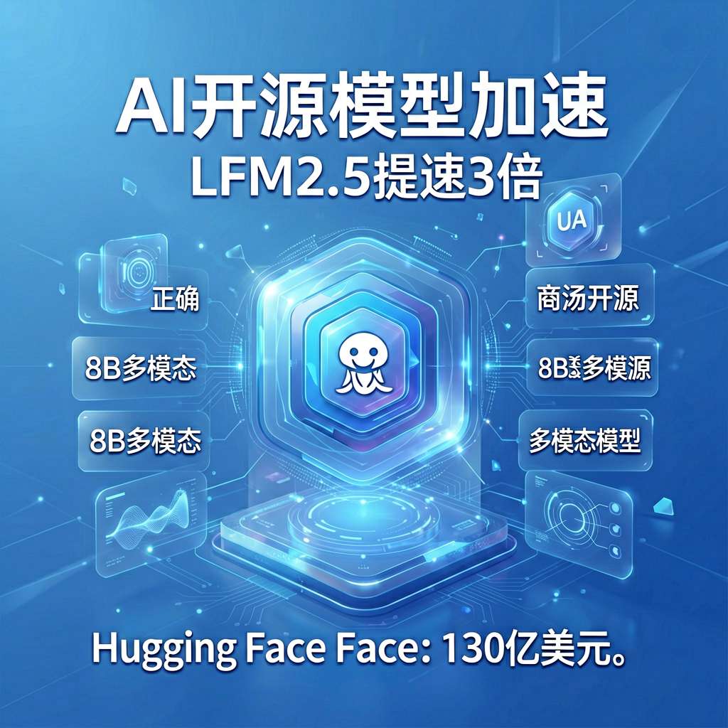 AI开源模型加速：LFM2.5提3倍，商汤8B多模态，Hugging Face或卖