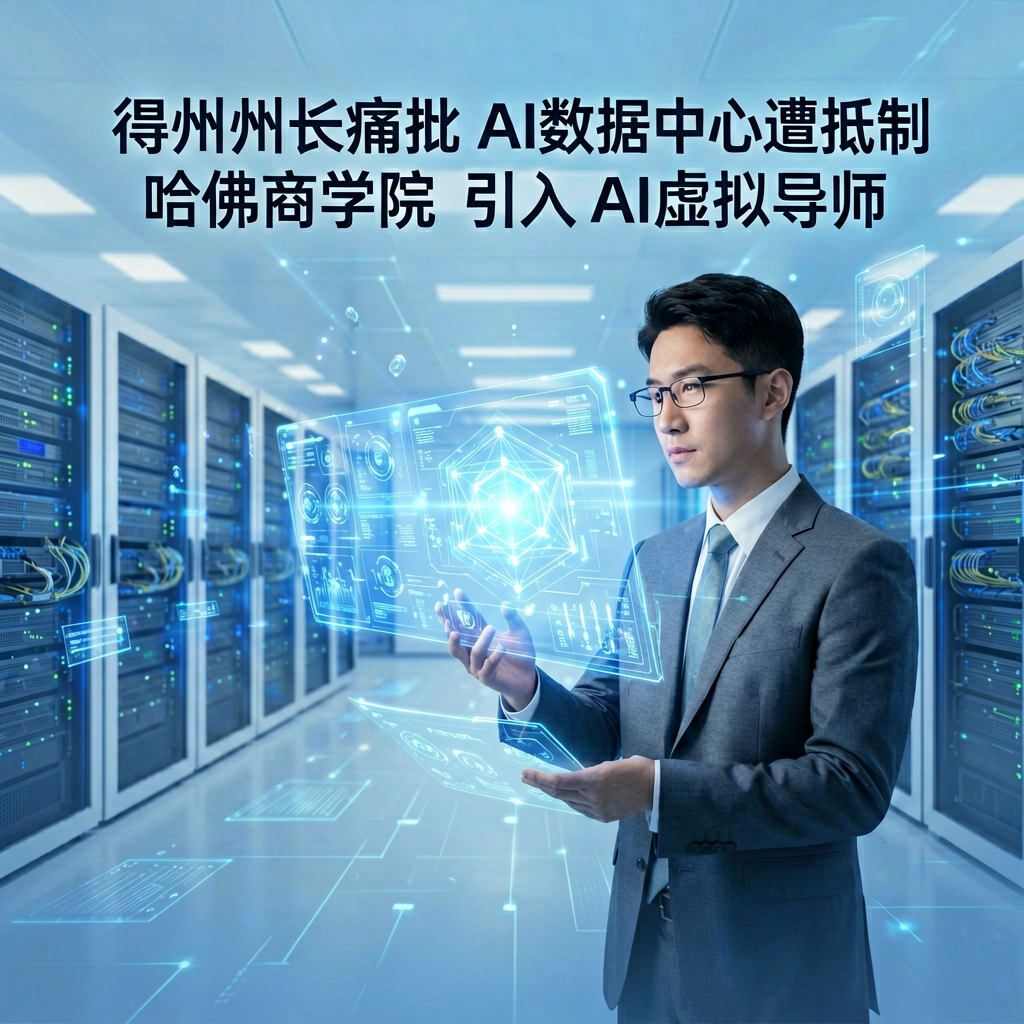 AI数据中心遭抵制，哈佛引AI导师，青少年版惹议