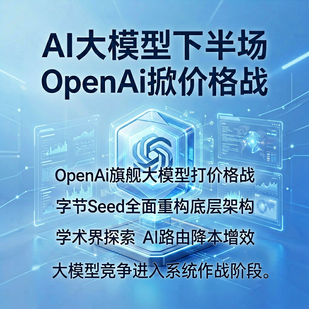 AI大模型下半场：OpenAI掀价格战，字节全面重构
