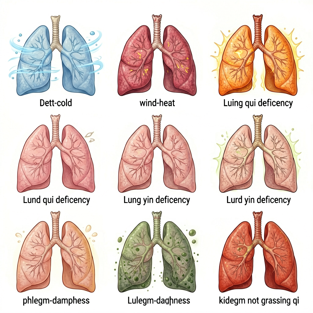 Six TCM respiratory patterns