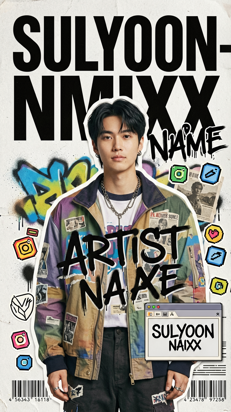 Create an ultra-premium modern Japanese street-art editorial poster featuring […