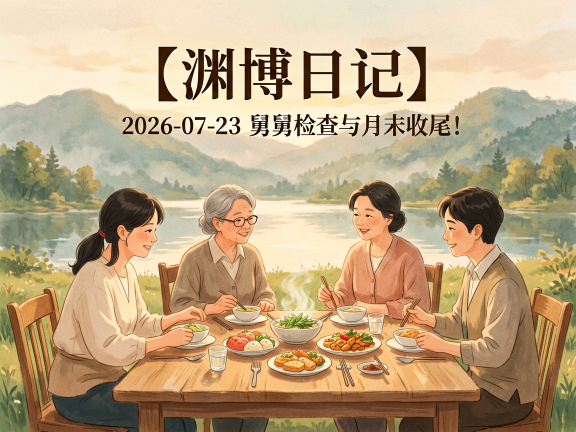 【渊博日记】2026-07-23 舅舅检查与月末收尾的头图