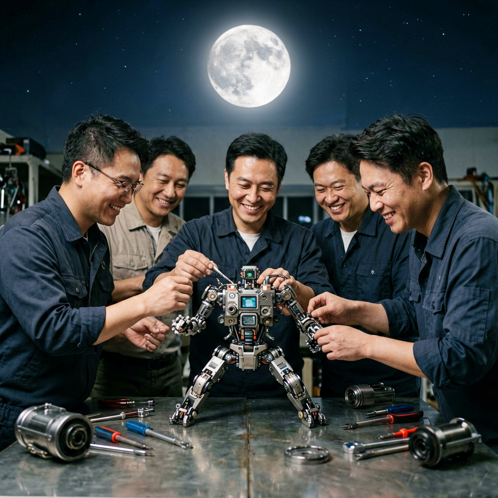 月光下组装机器人