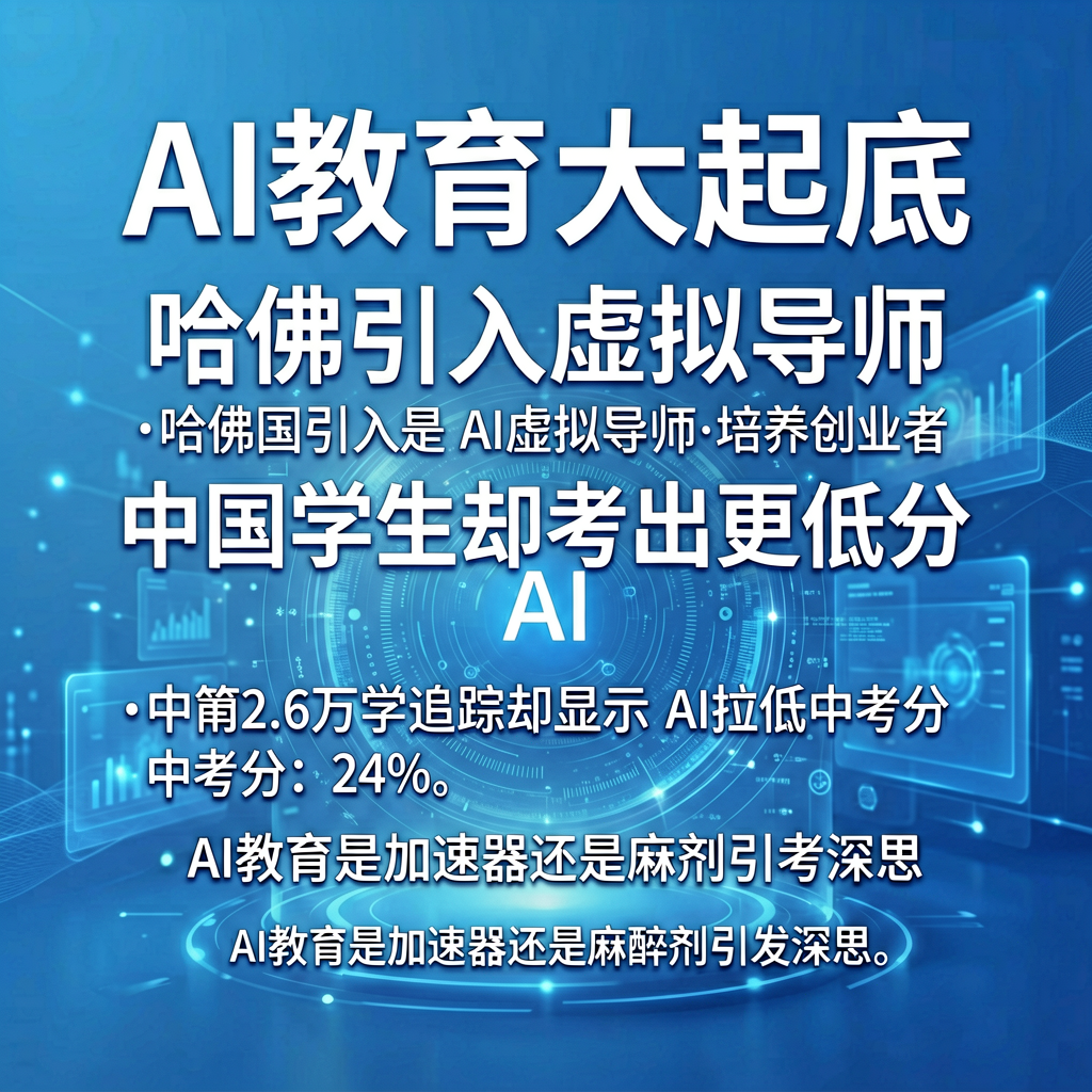 AI教育大起底：哈佛引入虚拟导师，中国学生却考出更低分