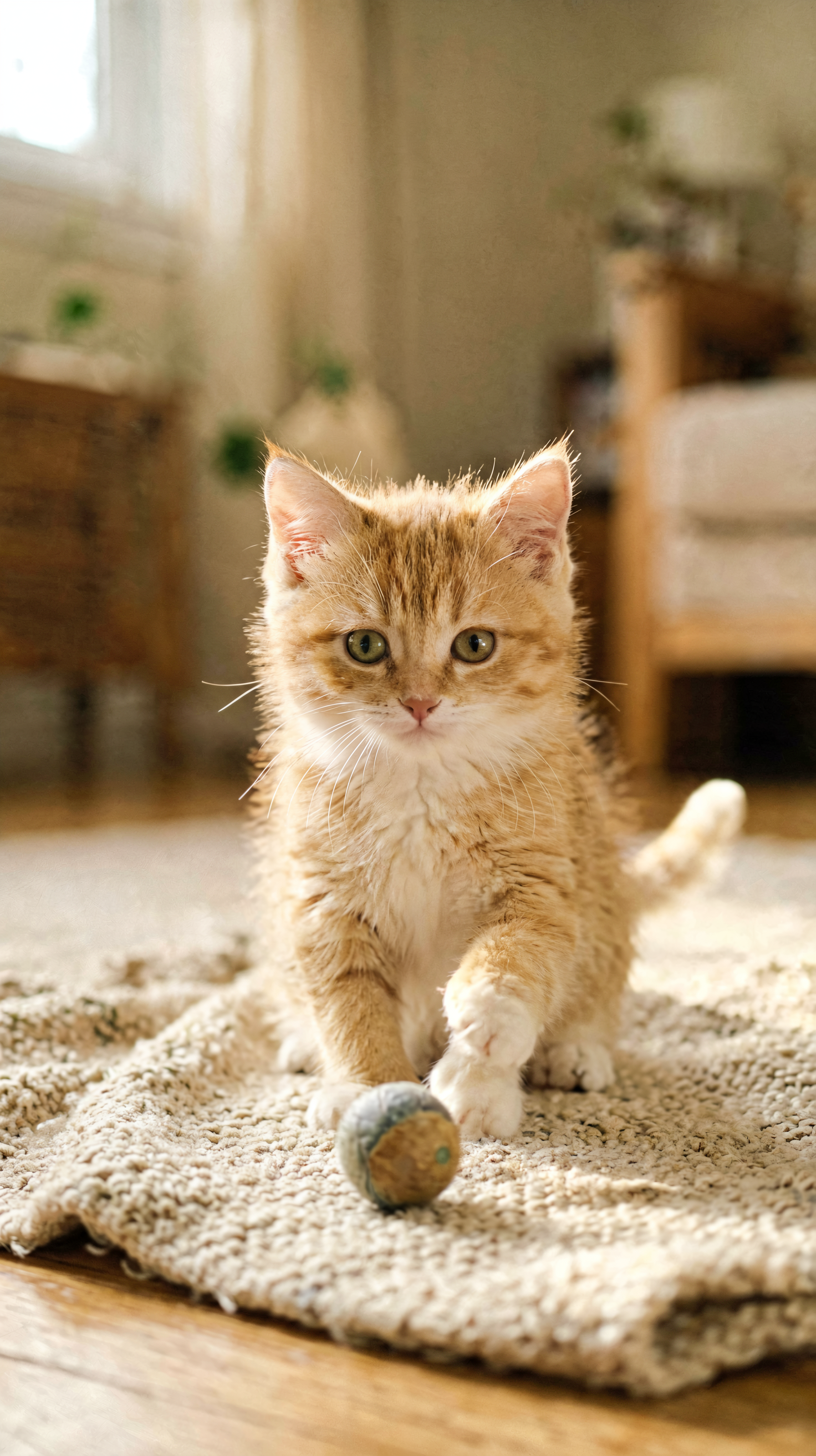 生成小猫玩皮球
