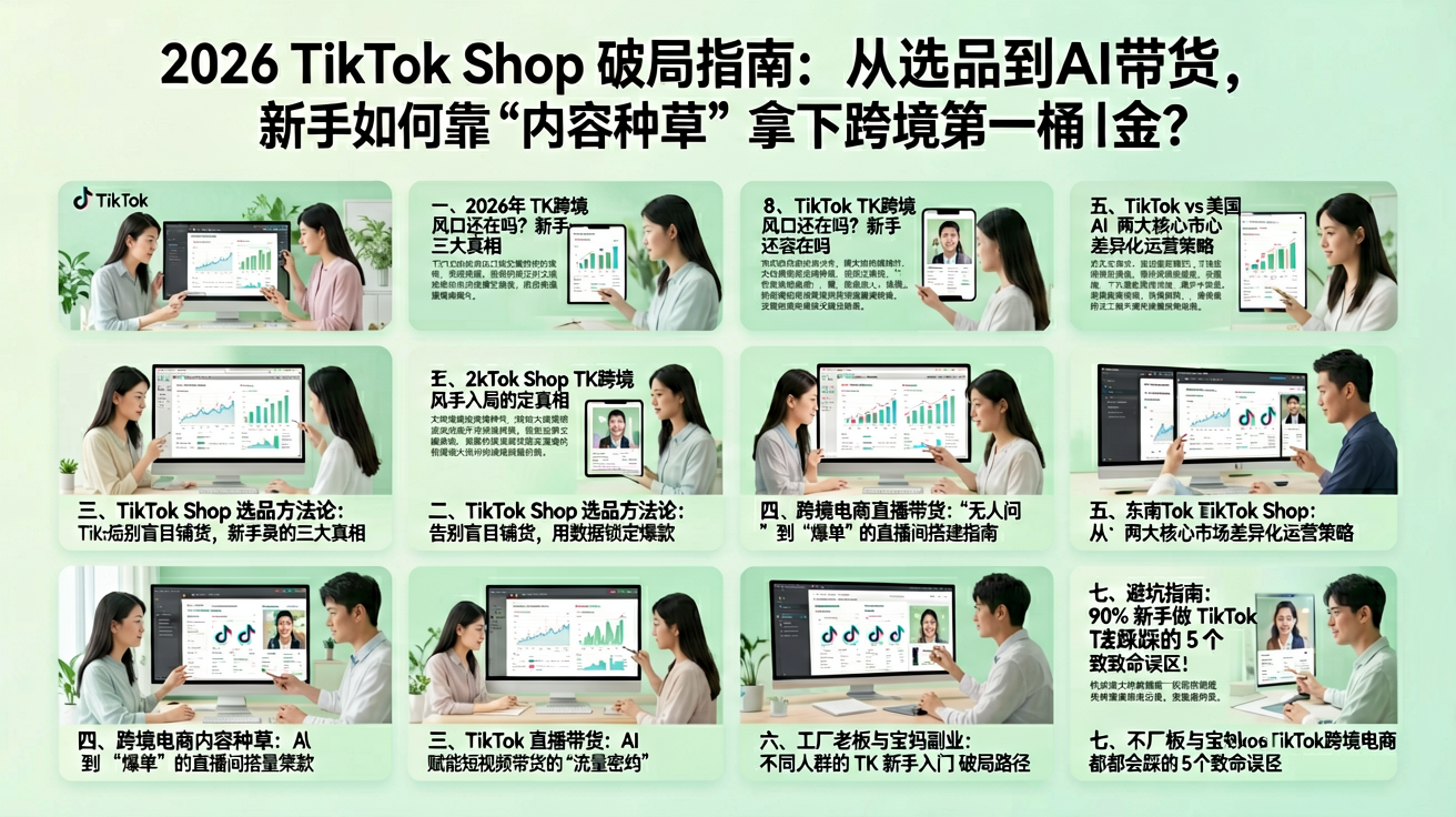 七、避坑指南：90% 新手做 TikTok跨境电商 都会踩的5个致命误区 章节配图
