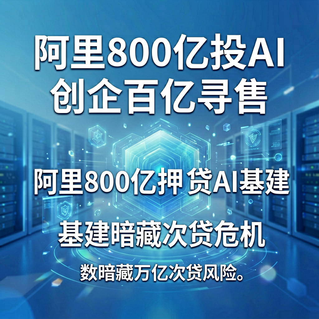 阿里800亿投AI，创企百亿寻售，基建暗藏次贷危机