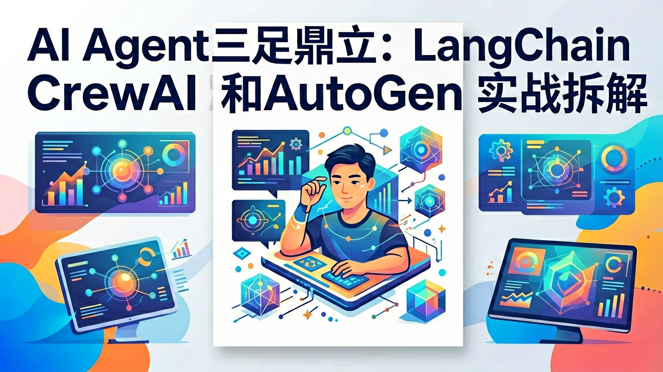 AI Agent三足鼎立：LangChain、CrewAI和AutoGen实战拆解