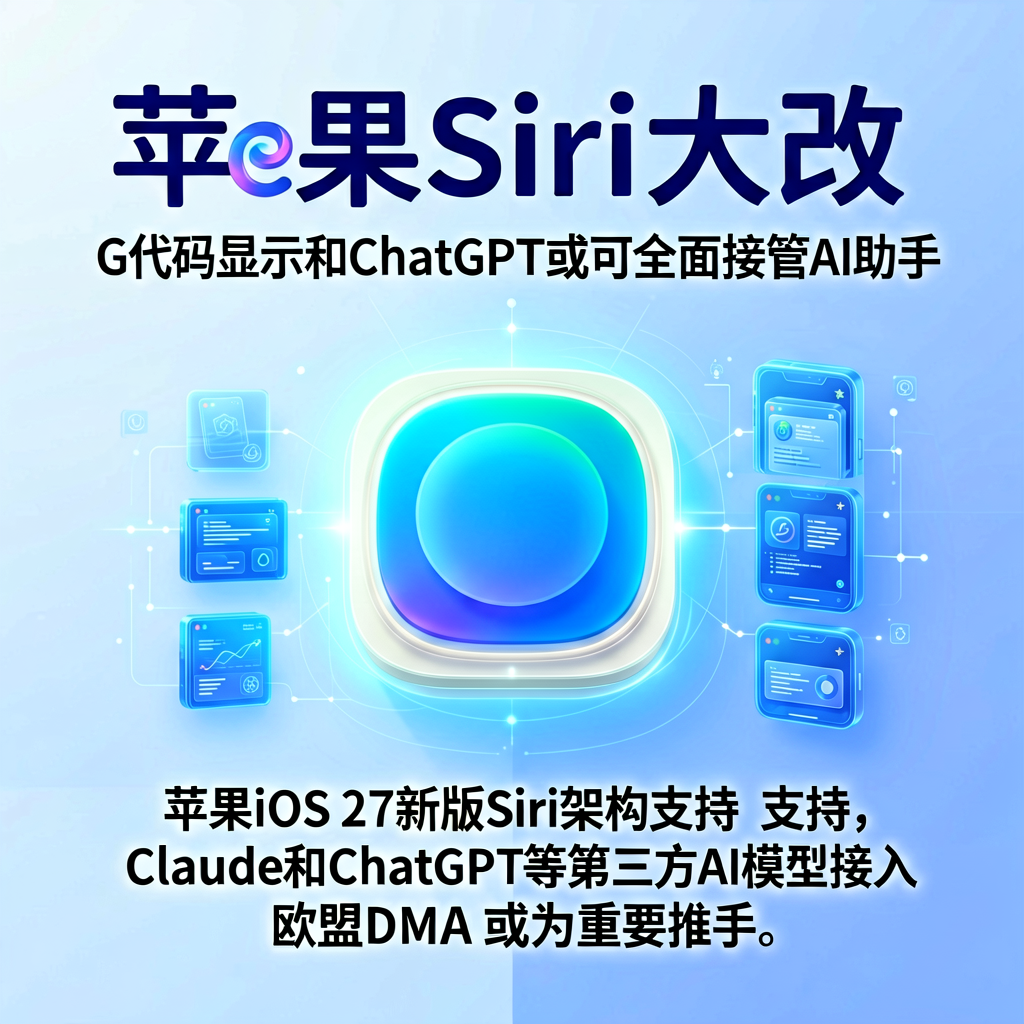 苹果Siri大改：代码显示Claude和ChatGPT或可全面接管AI助手