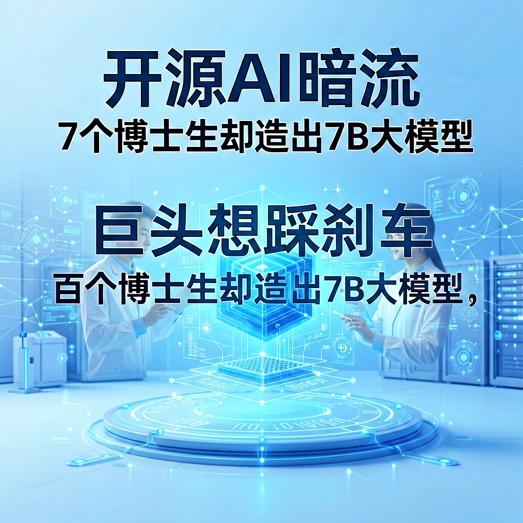开源AI暗流：巨头想踩刹车，7个博士生却造出7B大模型