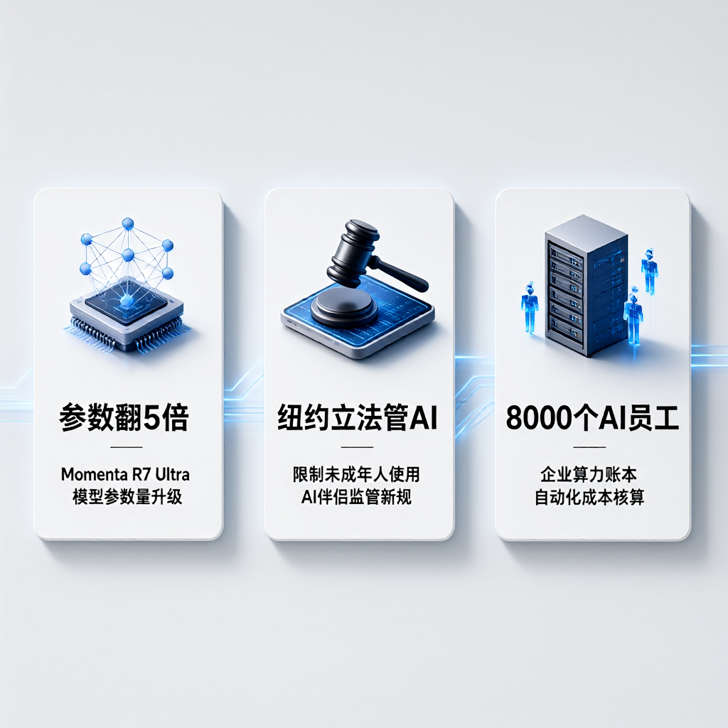 模型参数翻5倍，纽约立法管AI，8000个AI员工上岗