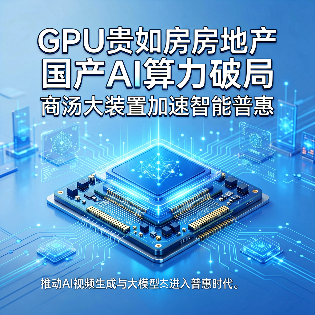 GPU贵如房地产？国产AI算力破局，商汤大装置加速智能普惠