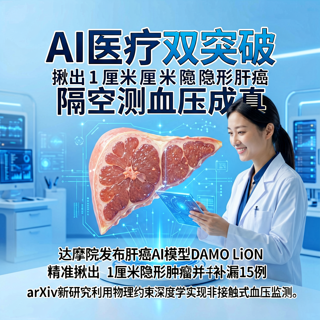 AI医疗双突破：揪出1厘米隐形肝癌，隔空测血压成真
