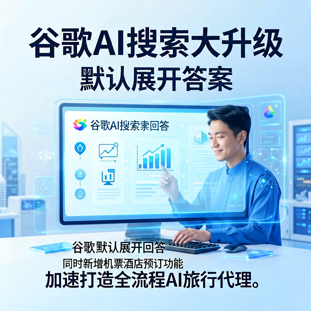 谷歌AI搜索大升级：默认展开答案，变身旅行代理