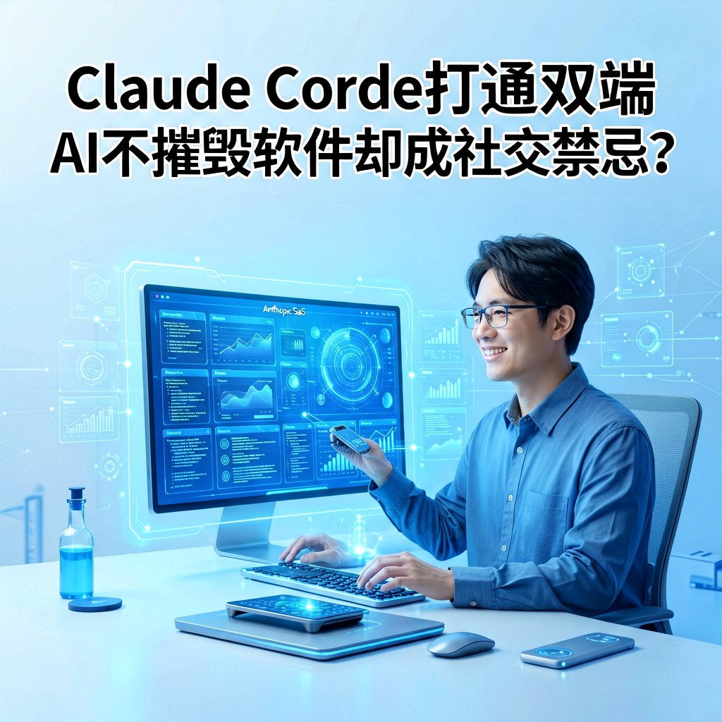 Claude Code打通双端，AI不摧毁软件却成社交禁忌？