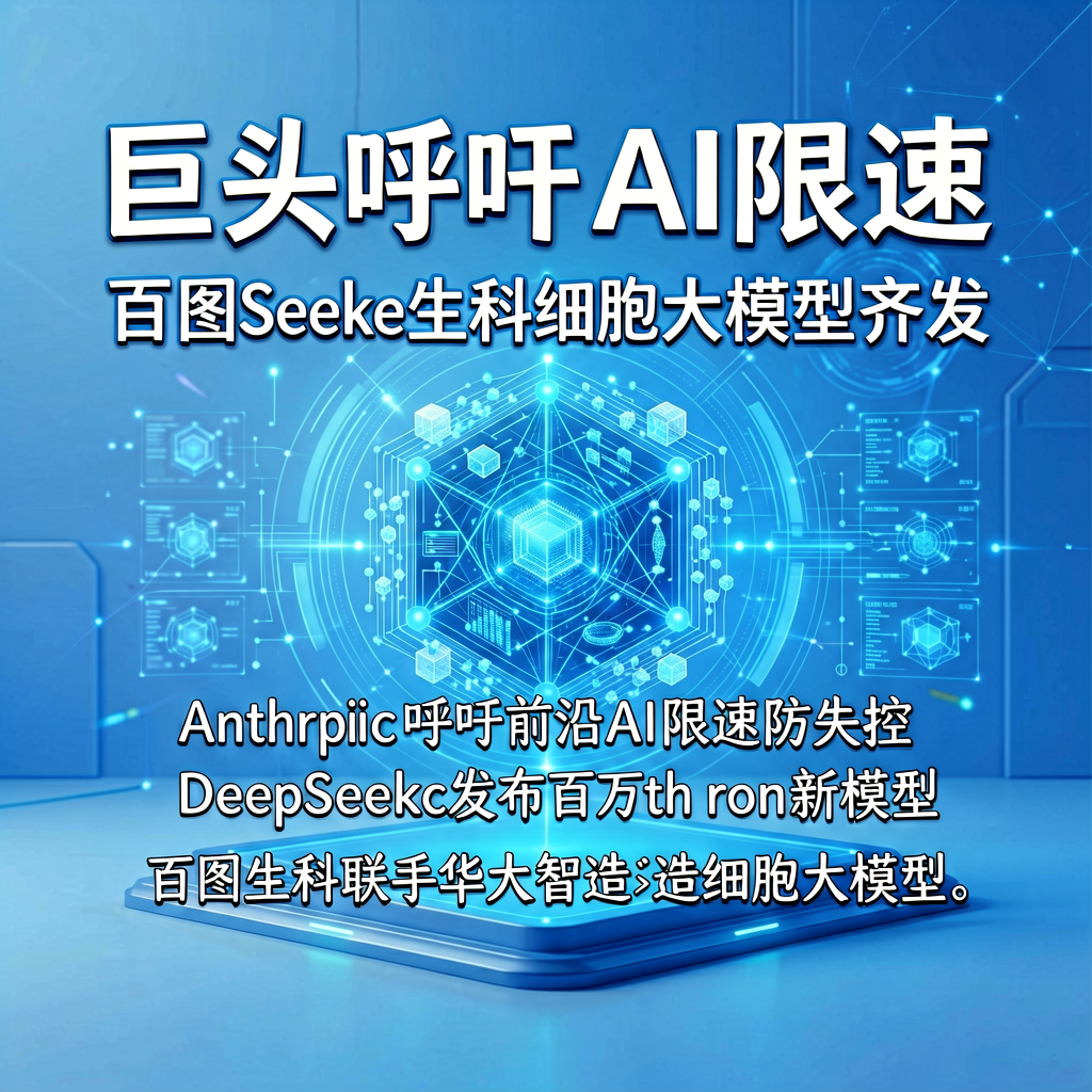 巨头呼吁AI限速，DeepSeek与百图生科细胞大模型齐发
