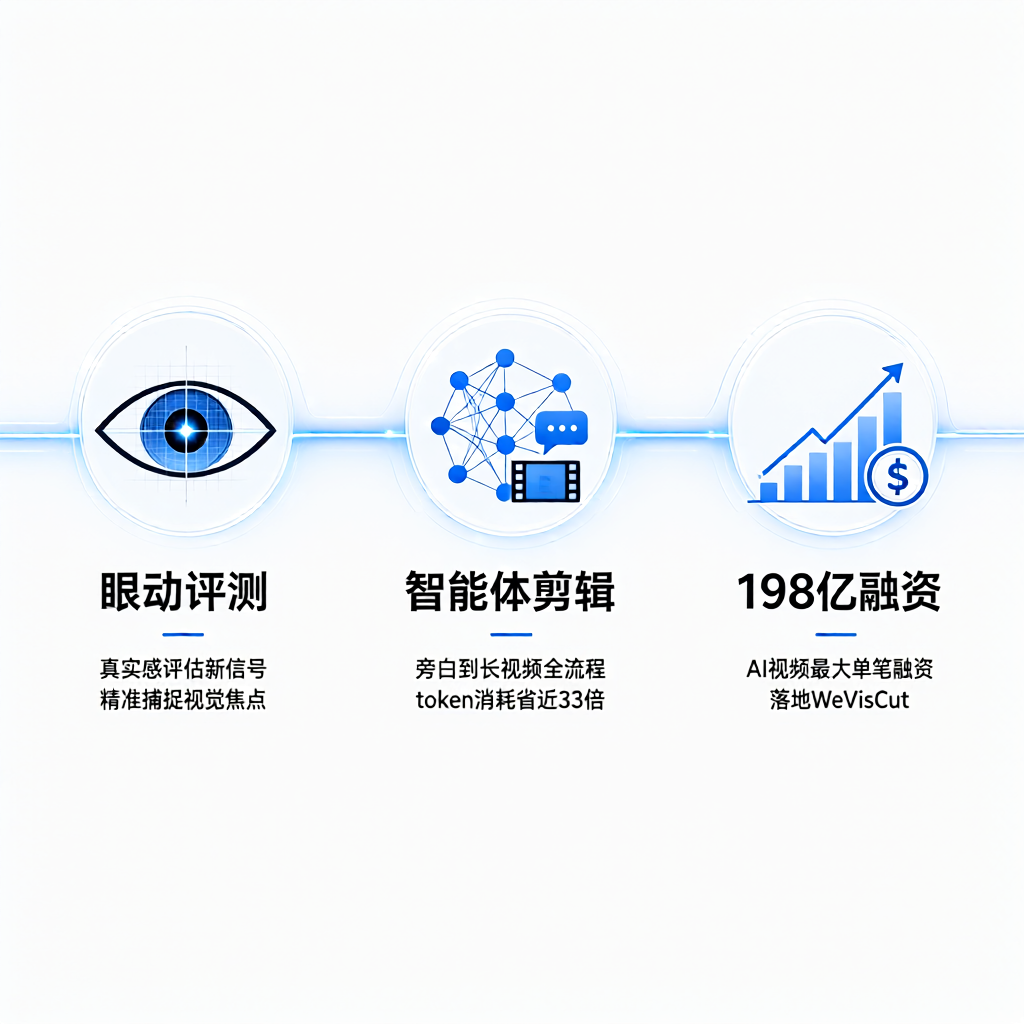 AI视频三件事：眼动评测、智能体剪辑、198亿融资