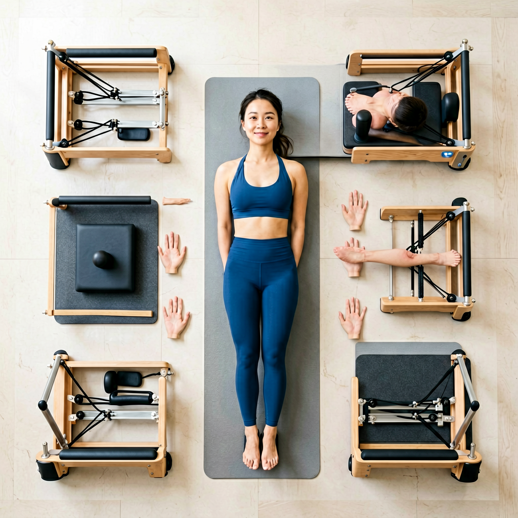 Tabla de pilates, reformador de pilates 2026 para el hogar, plegable, multifuncional