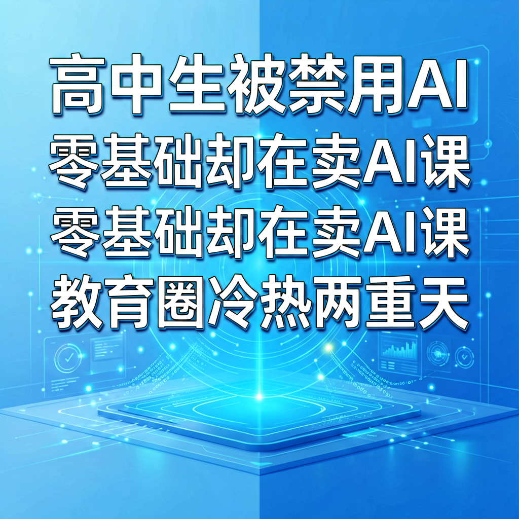 高中生被禁用AI，零基础却在卖AI课，教育圈冷热两重天