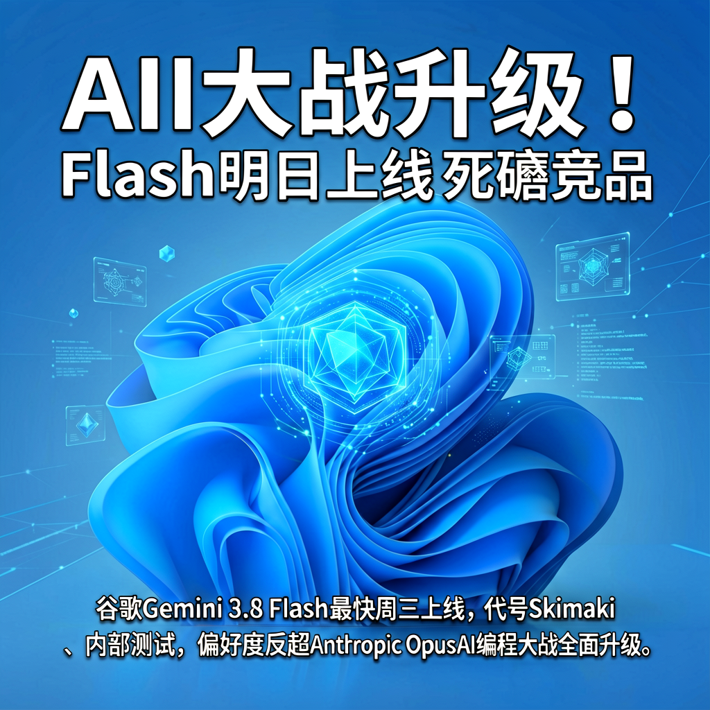AI大战升级！谷歌Gemini 3.8 Flash明日上线死磕竞品