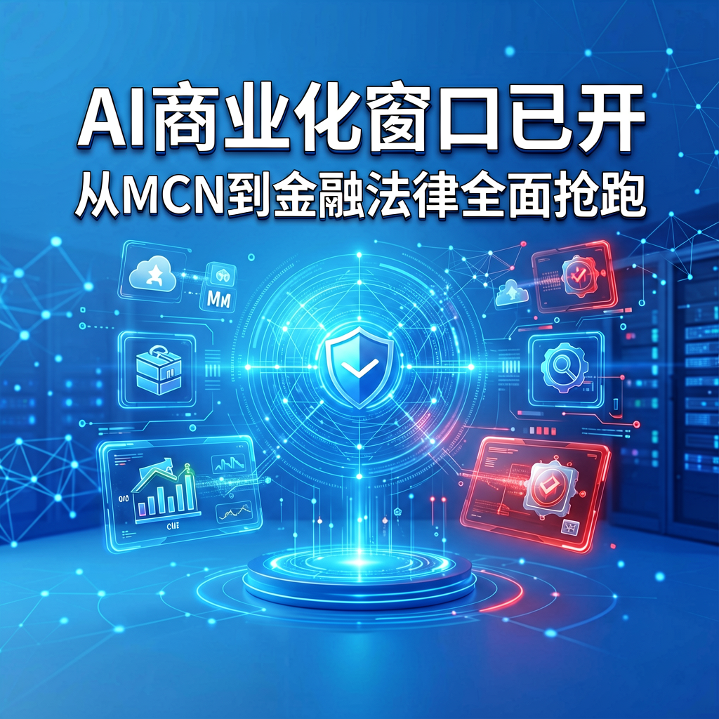 AI商业化窗口已开：从MCN到金融法律全面抢跑