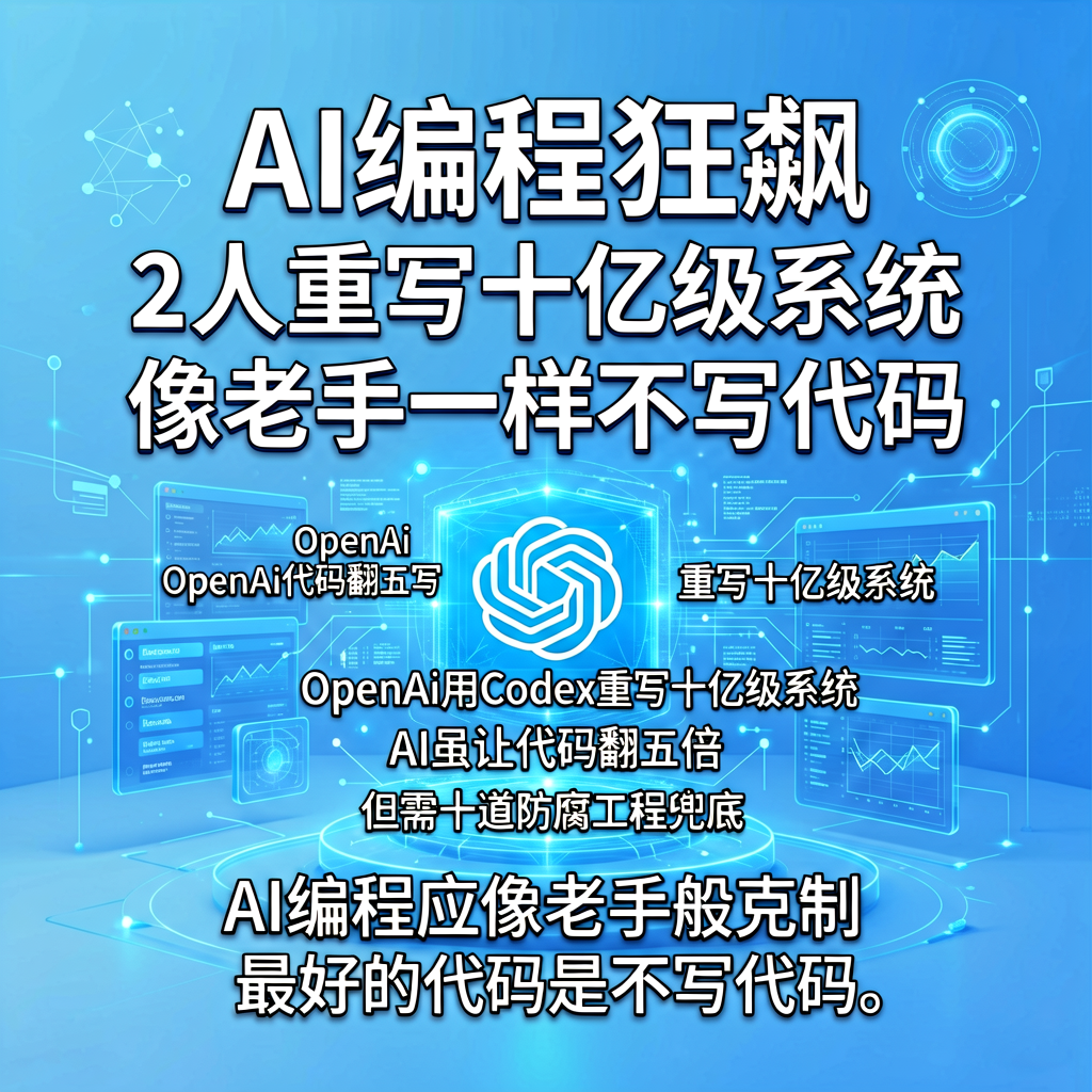 AI编程狂飙：2人重写十亿级系统，像老手一样不写代码