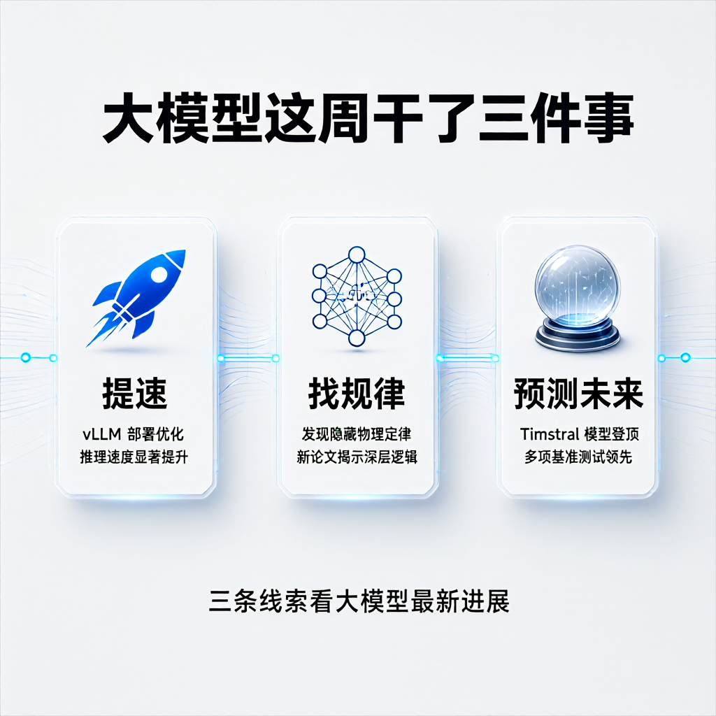 大模型这周干了三件事：提速、找规律、预测未来