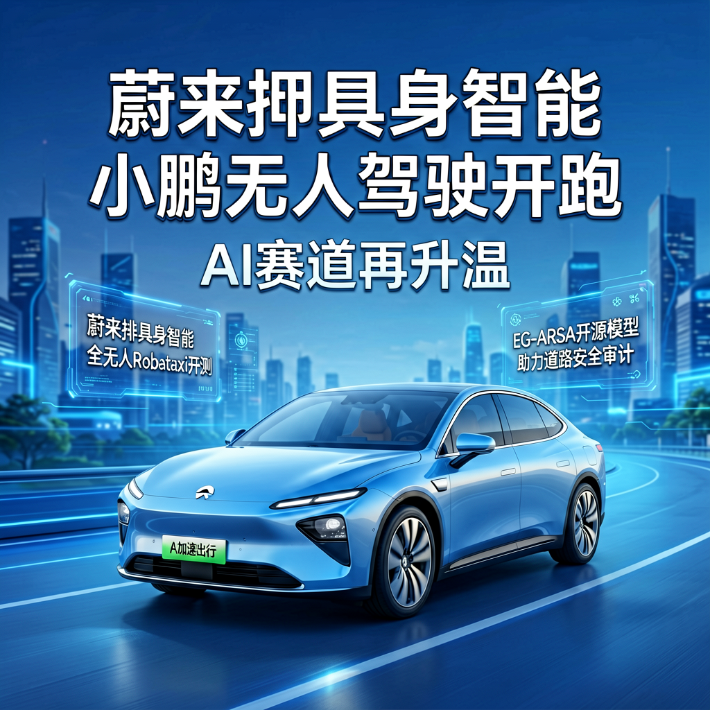 蔚来押注具身智能，小鹏无人驾驶开跑，AI赛道再升温