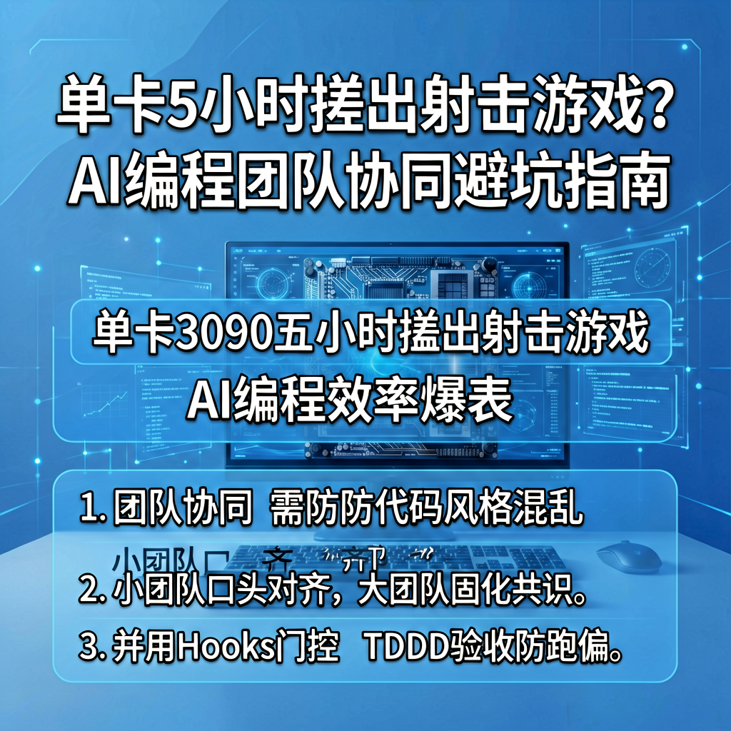 单卡5小时搓出射击游戏？AI编程团队协同避坑指南