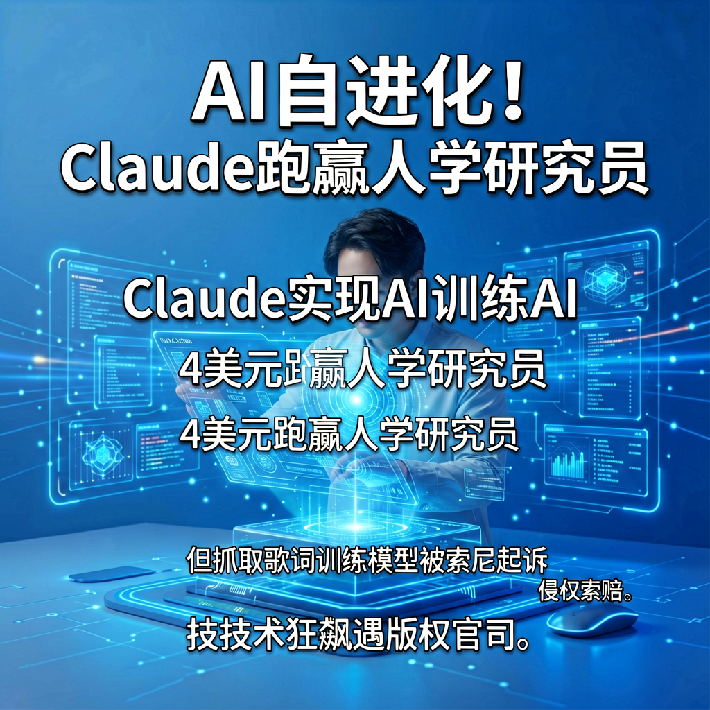 AI自进化！Claude跑赢人类研究员，却陷侵权案