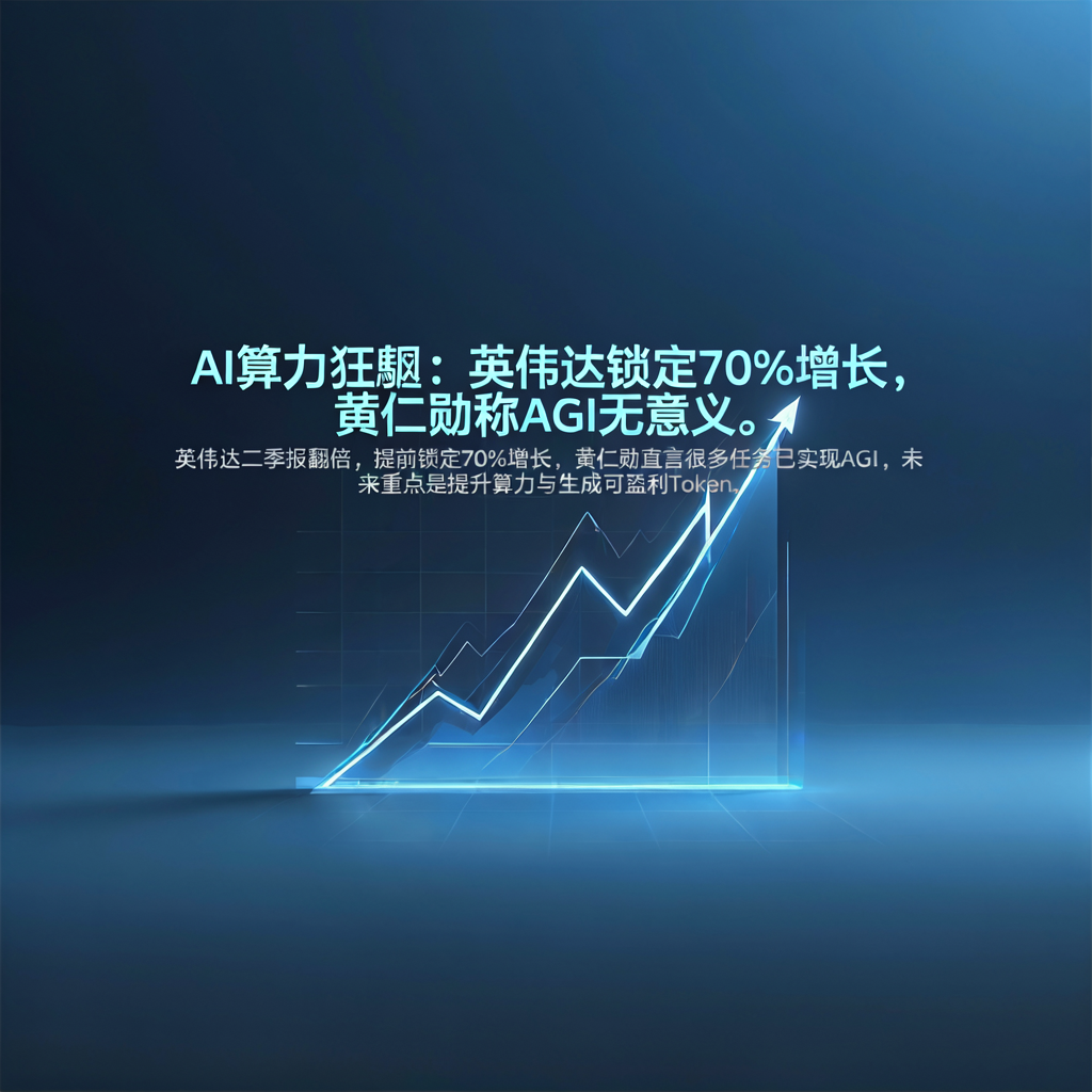AI算力狂飙：英伟达锁定70%增长，黄仁勋称AGI无意义