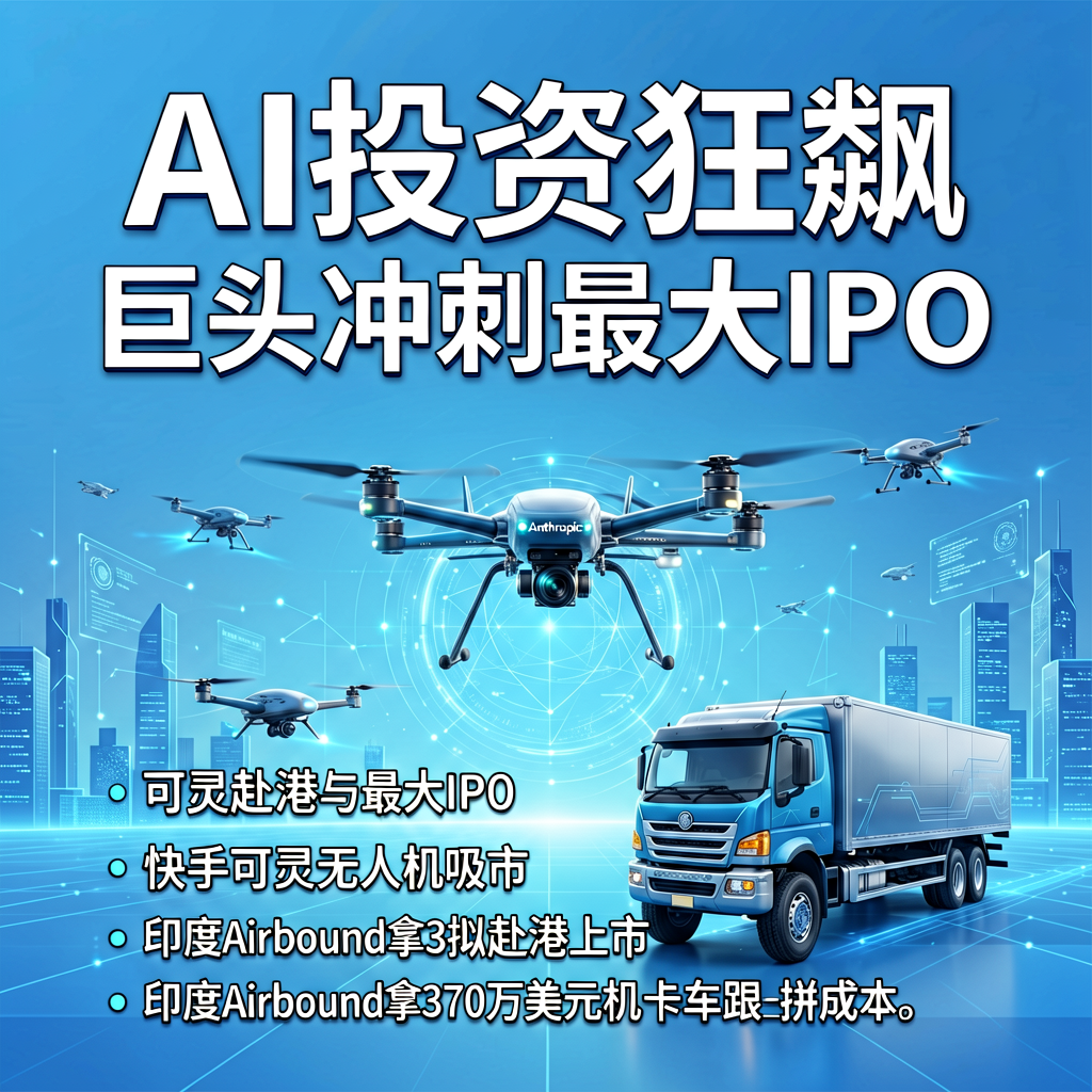 AI投资狂飙：巨头冲刺最大IPO，可灵赴港与无人机吸金