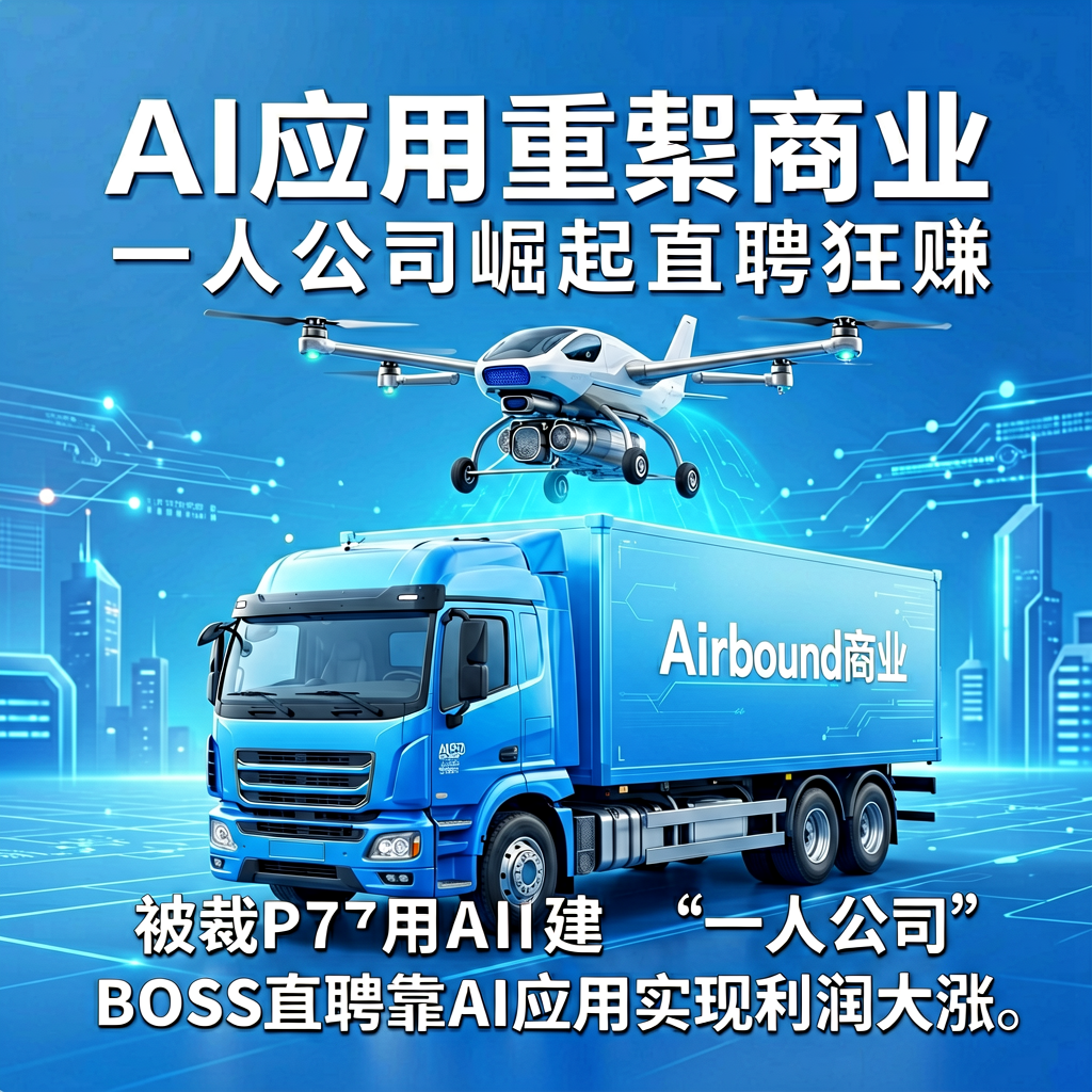 AI应用重塑商业：无人机叫板卡车，一人公司崛起直聘狂赚