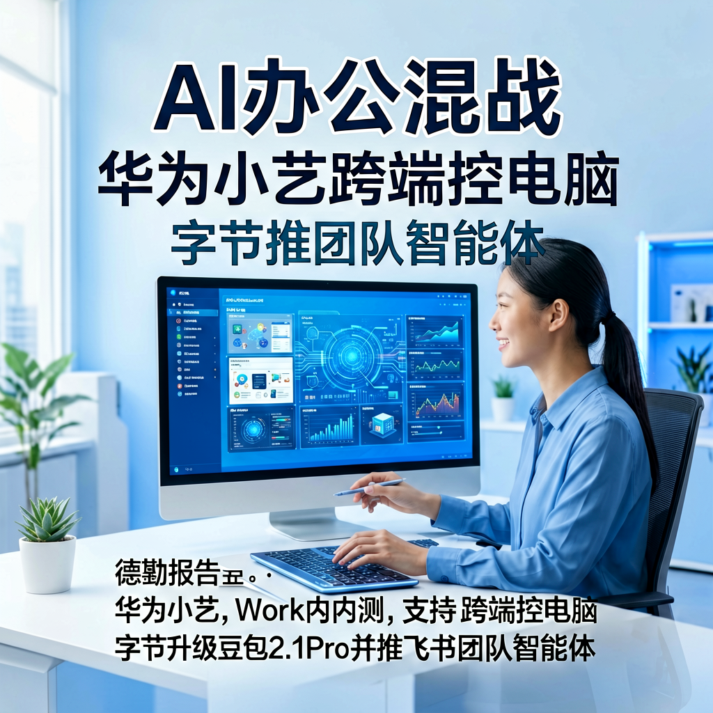 AI办公混战：华为小艺跨端控电脑，字节推团队智能体