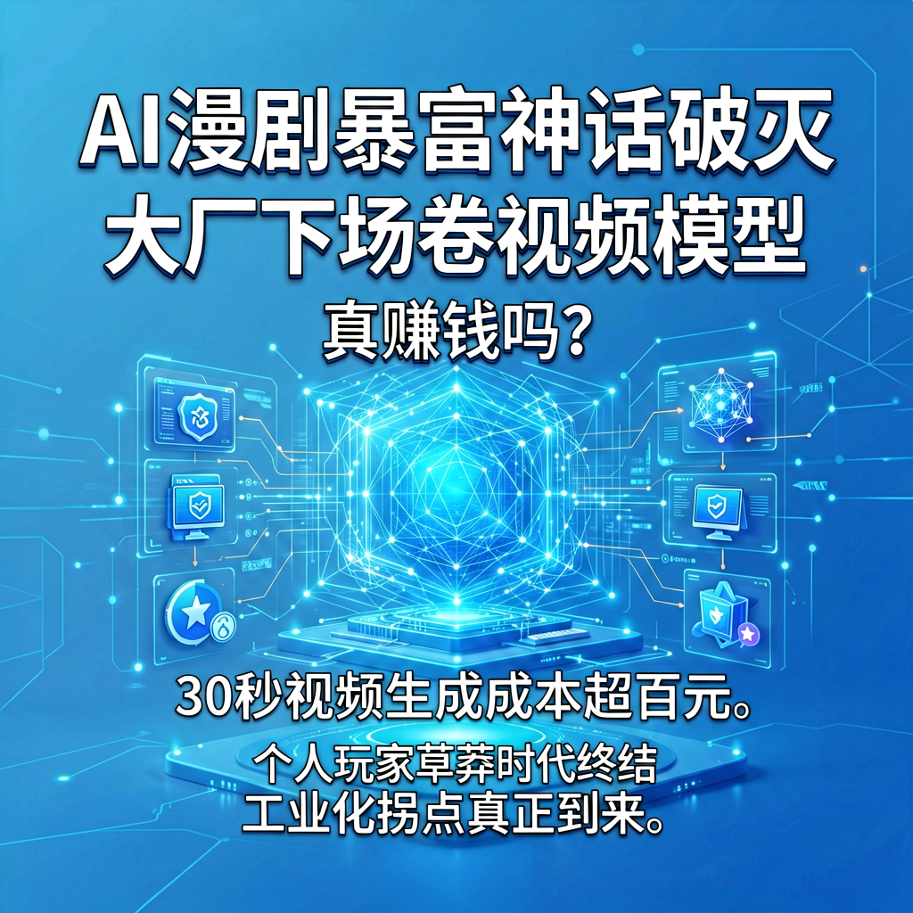 AI漫剧暴富神话破灭，大厂下场卷视频模型，真赚钱吗？