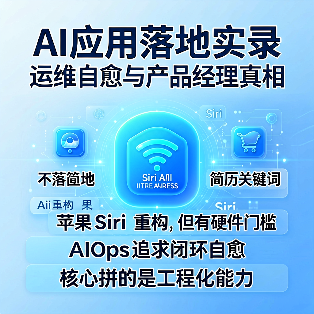 AI应用落地实录：Siri重构、运维自愈与产品经理真相
