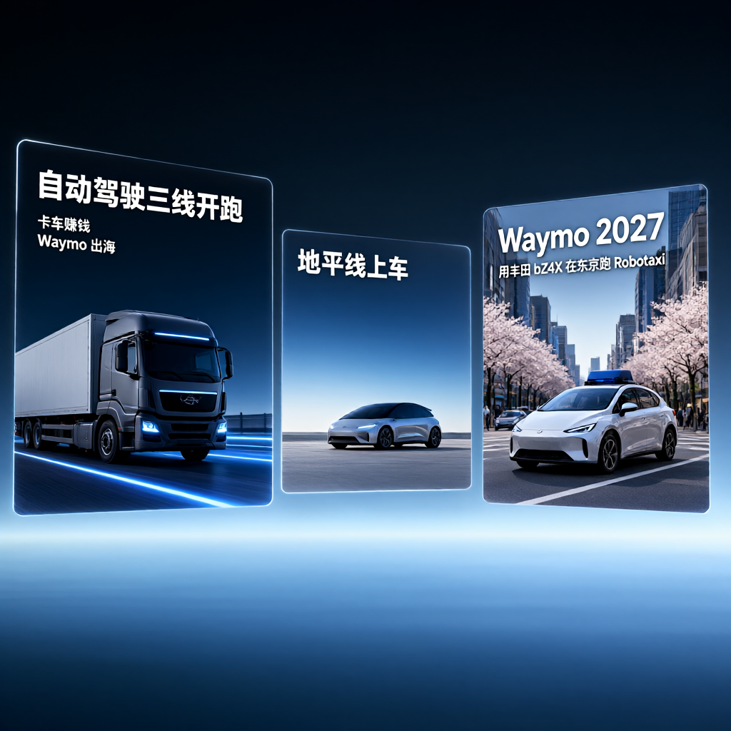 自动驾驶三线开跑：卡车赚钱、地平线上车、Waymo出海