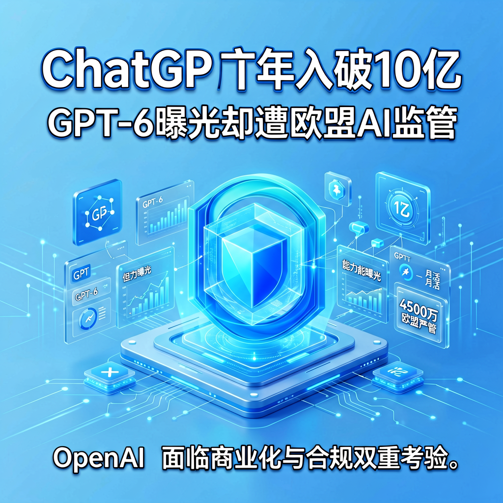 ChatGPT广告年入破10亿，GPT-6曝光却遭欧盟AI监管