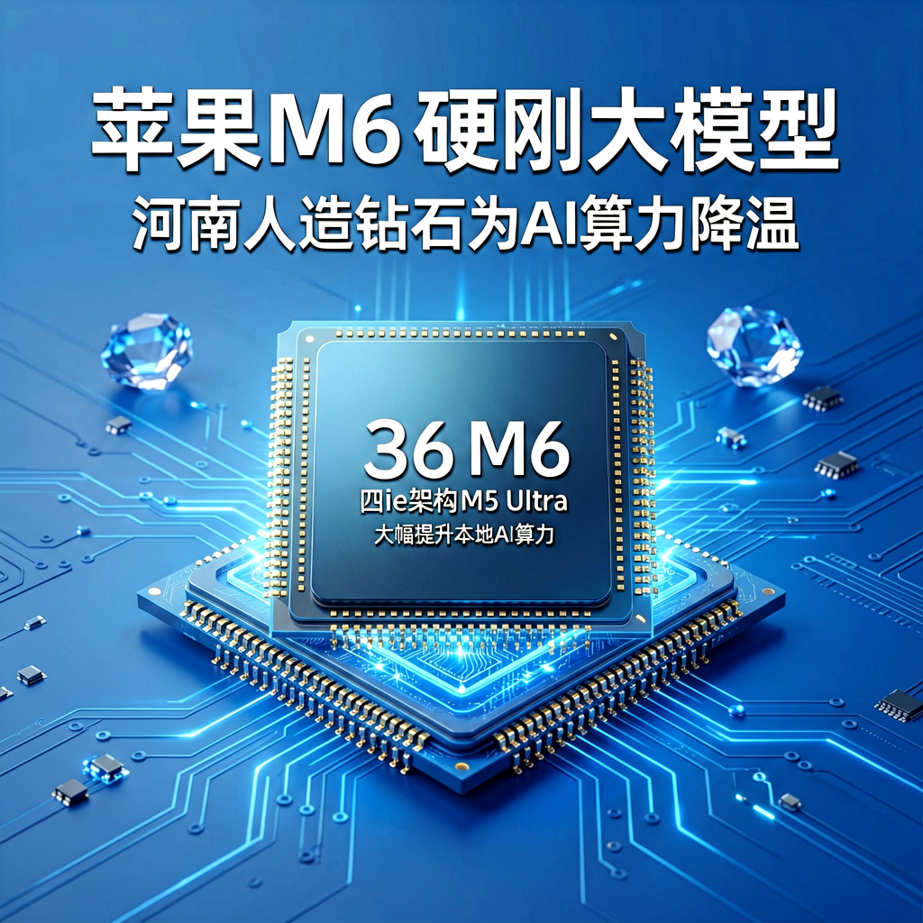 苹果M6芯片硬刚大模型，河南人造钻石为AI算力降温