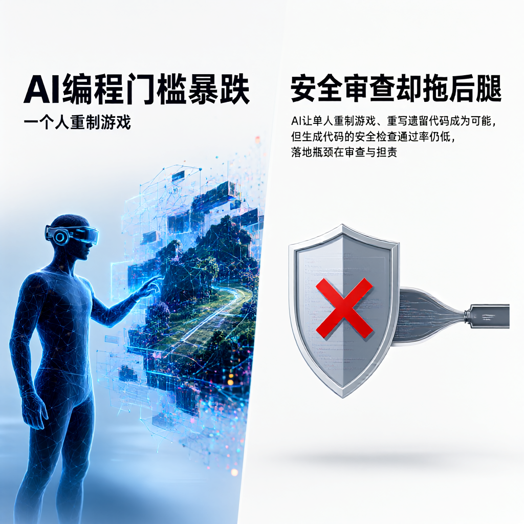 AI编程门槛暴跌：一个人重制游戏，安全审查却拖后腿
