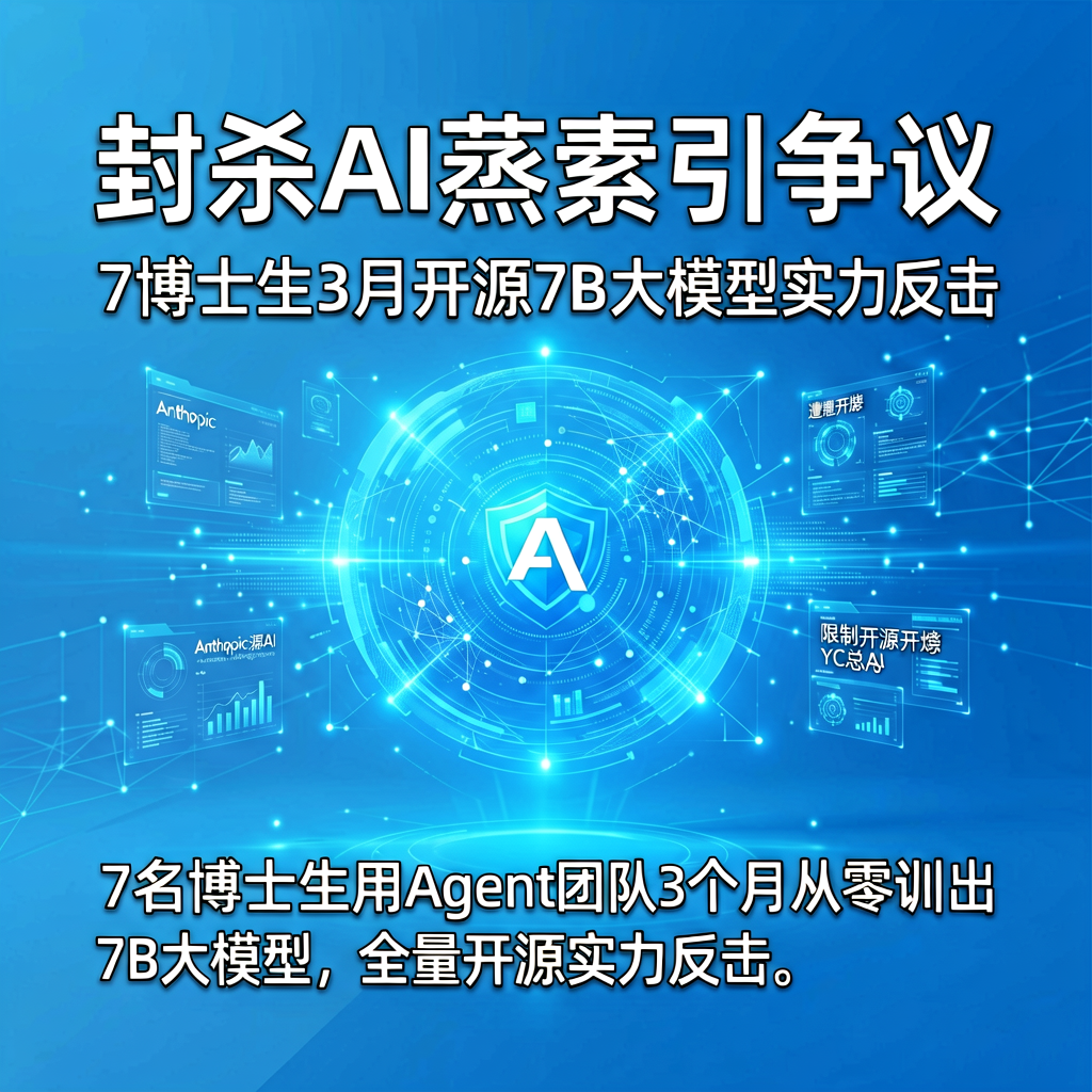 封杀AI蒸馏引争议，7博士生3月开源7B大模型实力反击