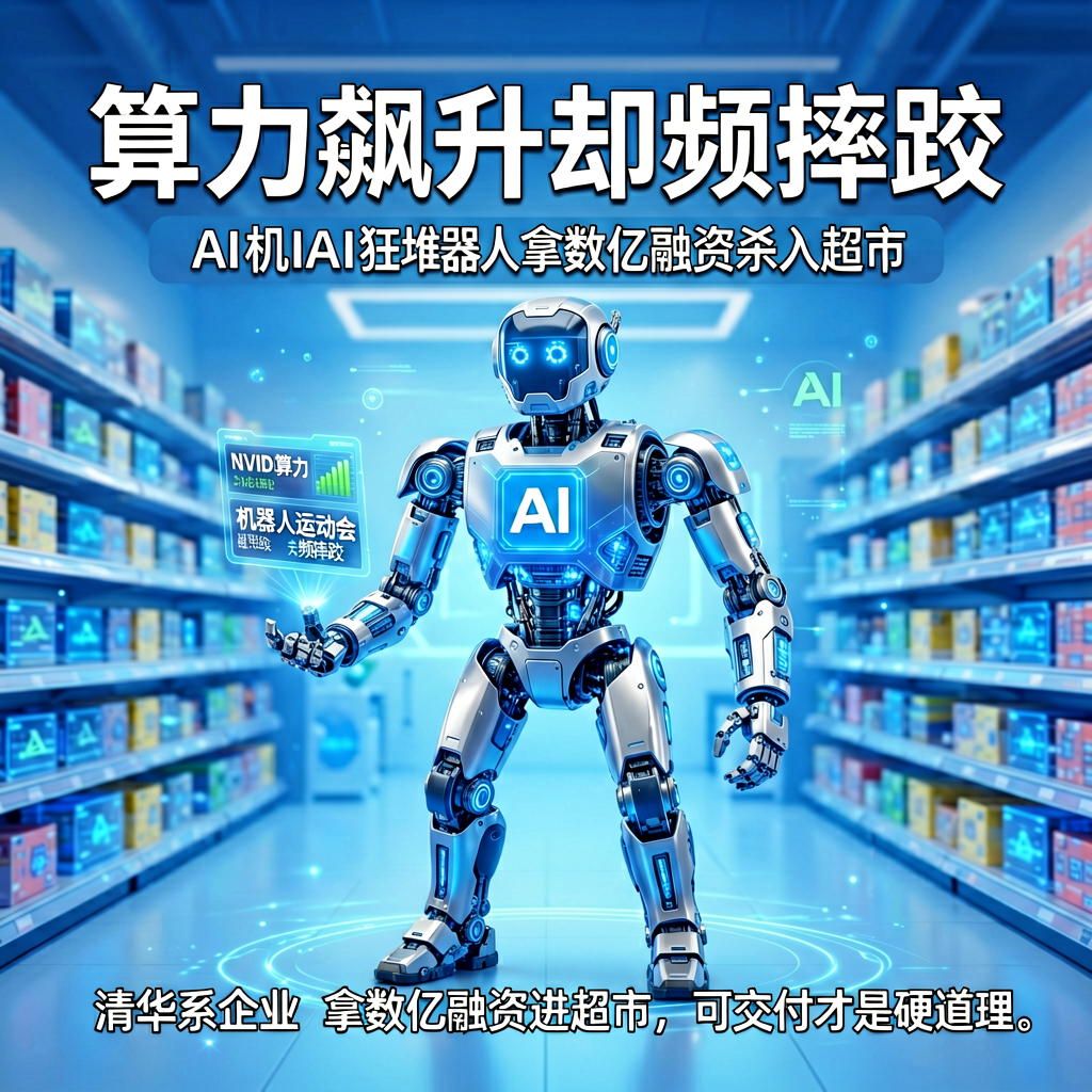 算力飙升却频摔跤？AI机器人拿数亿融资杀入超市