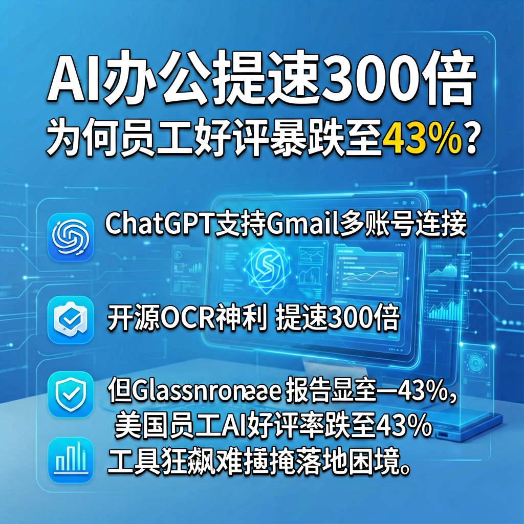 AI办公提速300倍，为何员工好评暴跌至43%？