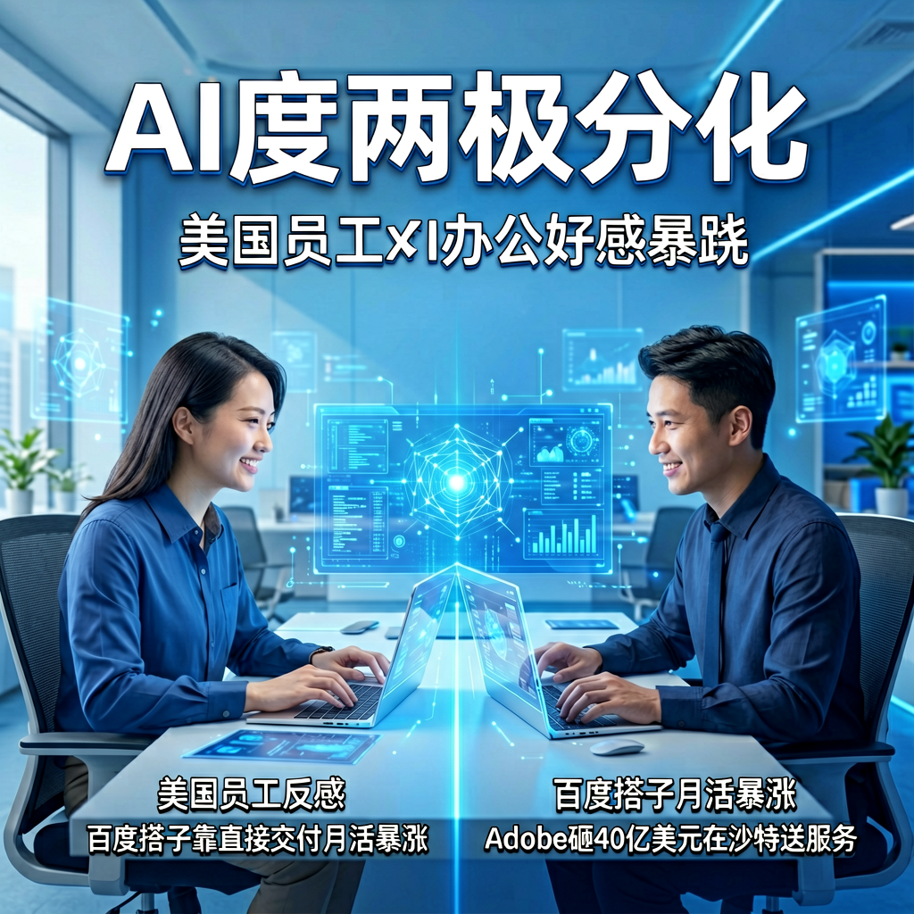 AI办公两极分化：美国员工反感，百度搭子月活暴涨